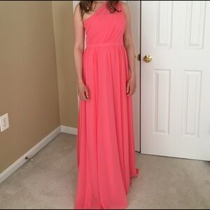 Coral Alfred Angelo Bridesmaid dress